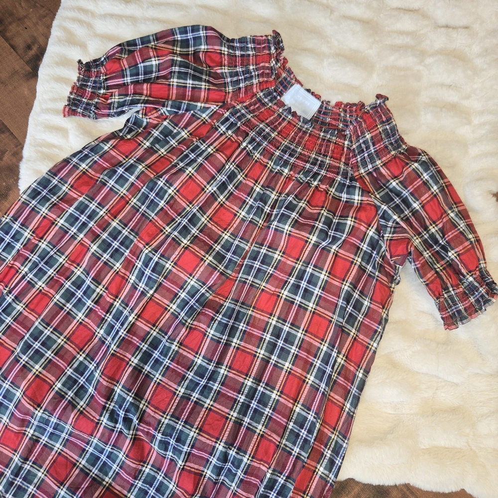Hill House Home [Medium] Caroline Nap Dress Tartan Plaid Smocked Maxi